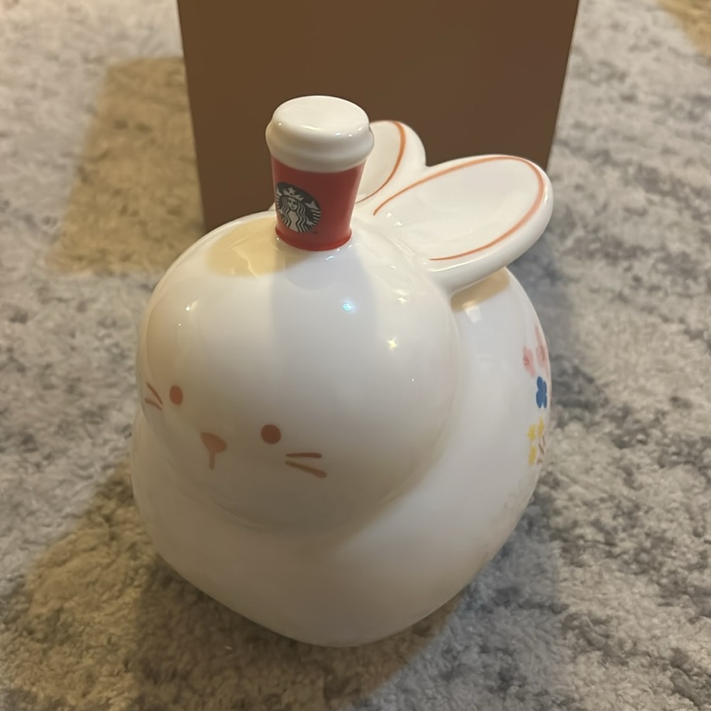 Starbucks Rabbit Bunny Coin Bank Ceramic 2023 Lunar New Year